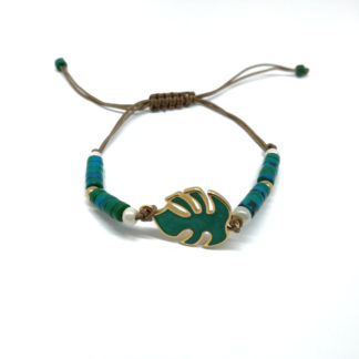 Pulsera hoja verde