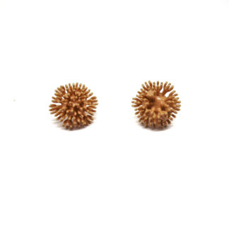 PENDIENTE FORMA DE CORAL EN TONO NUDE