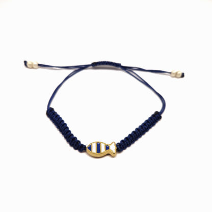 Pulsera pez rayas azul marino