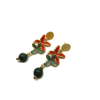 Pendiente flores