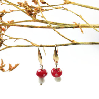 Pendientes seta roja