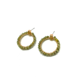 Pendiente frontal verde oliva