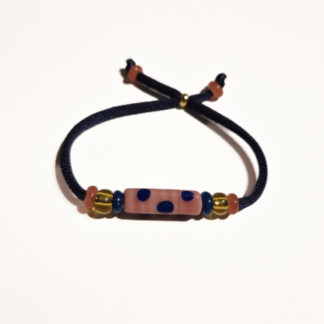 PULSERA ROSA TOPOS AZUL
